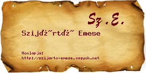 Szijártó Emese névjegykártya