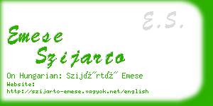 emese szijarto business card